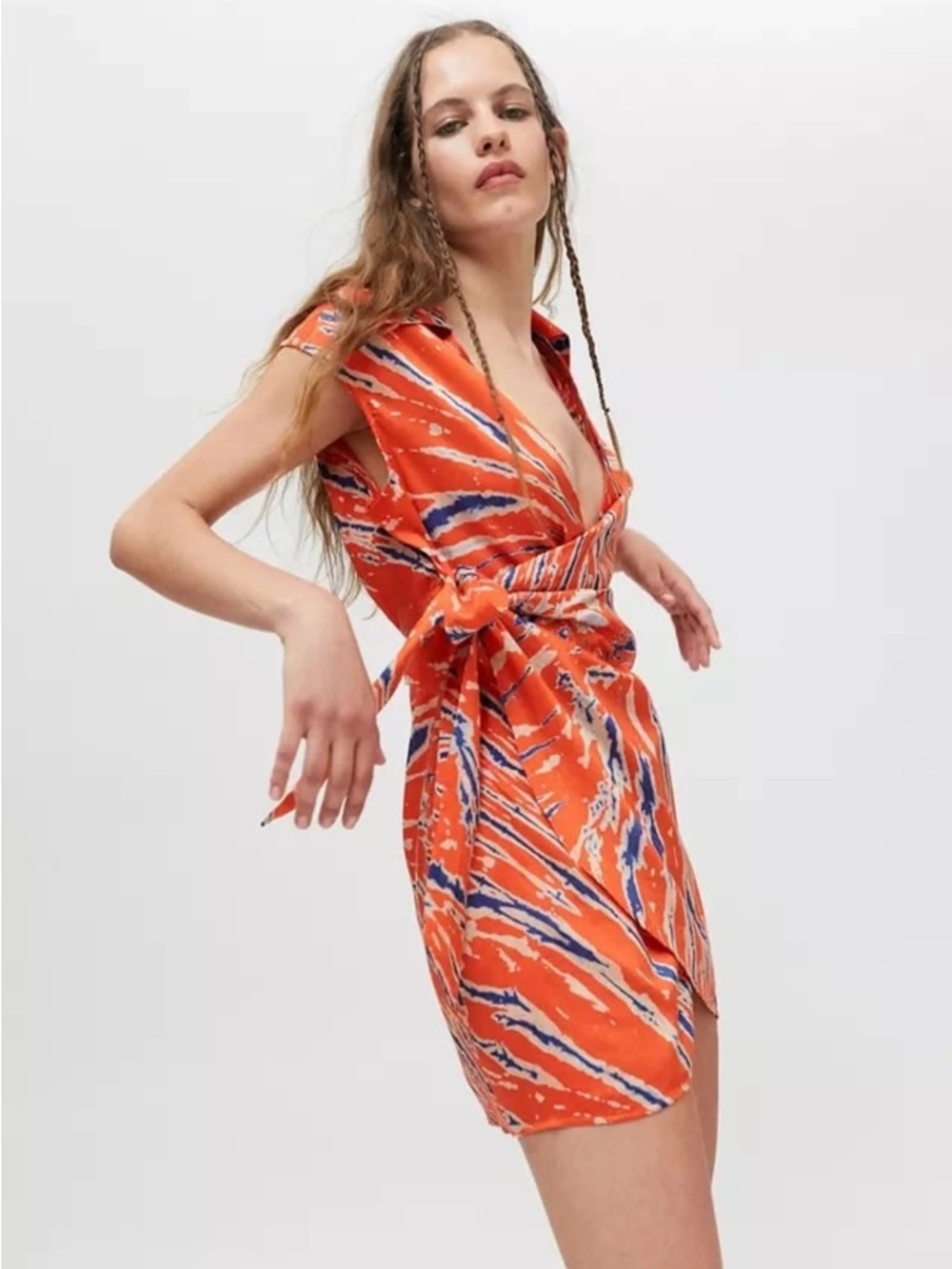 Urban Outfitters Silver Sun‎ Mini Wrap Dress, SZ S NWT